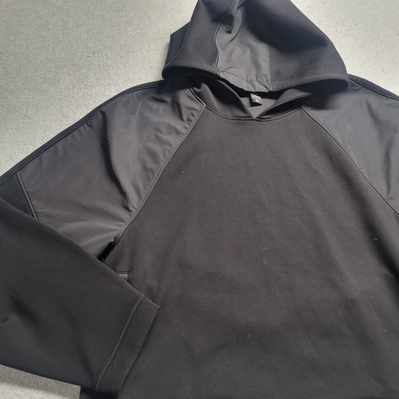 Athleta Get Set Sweatshirt Hoodie Pullover Black XL Raglan Activewear Jacket - Picture 3 of 9